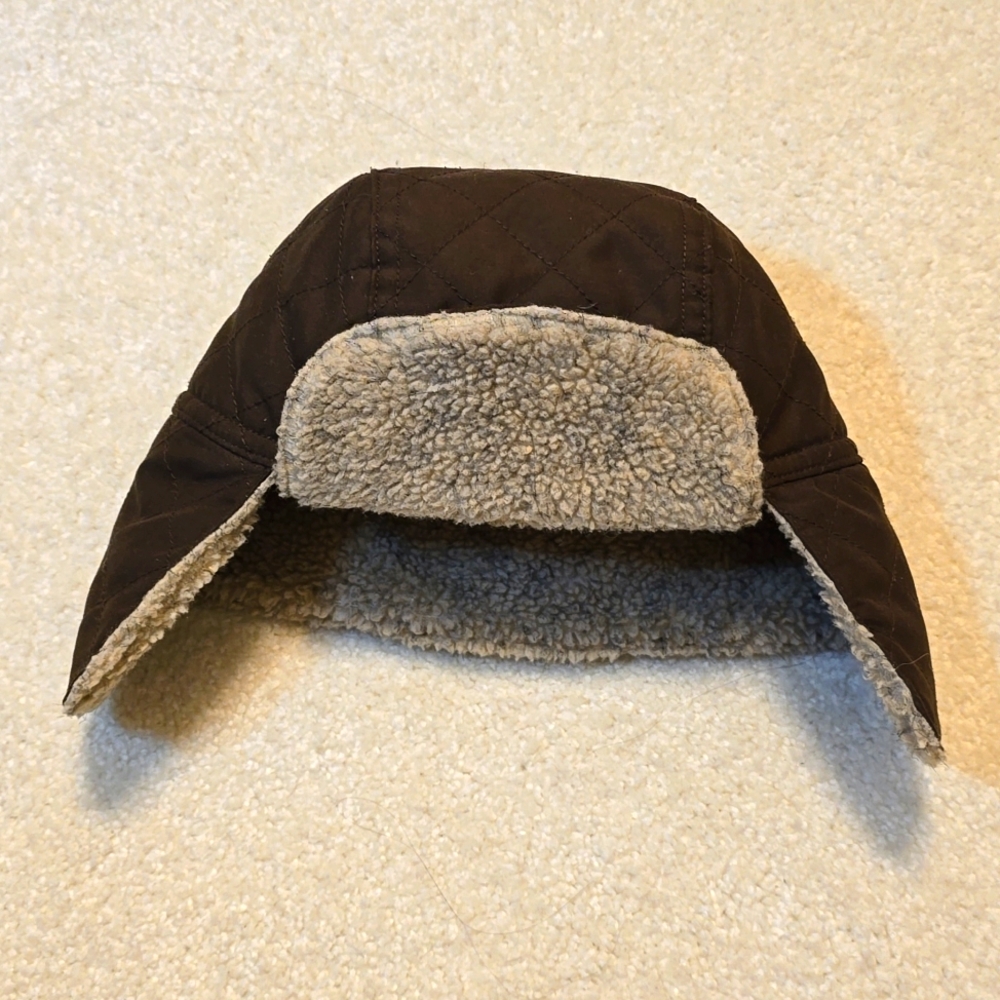 Janie and Jack Brown Quilted Sherpa Trapper Hat
